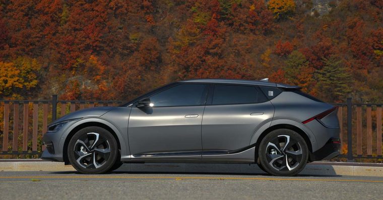 Kia EV6 GT Line is in autumn